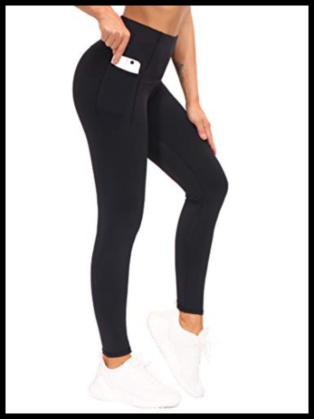 High Waist Tummy Control Leggings with Pockets Yoga Pants Ankle Length